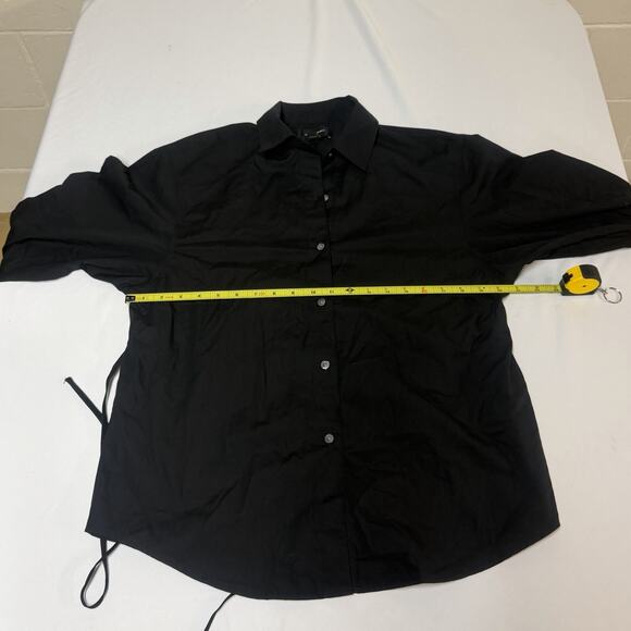 Banana Republic Cotton Shirt Long Sleeve Tie Waist Button Blouse Womens XS NWT - Picture 13 of 15
